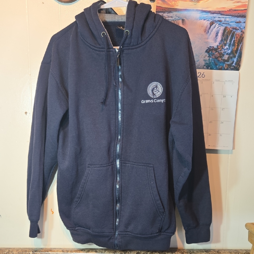 Heavy Duty Grand Canyon Navy Zip-Up Men's Sweater